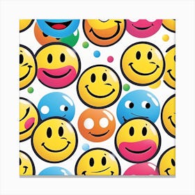 Smiley Faces Canvas Print