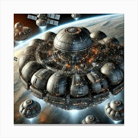 Orbital Defense Platform Converted Canvas Print