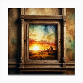 Sunset In A Frame Canvas Print