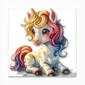 Cute Unicorn 890 Canvas Print