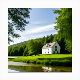 House In The Forest Canvas Print