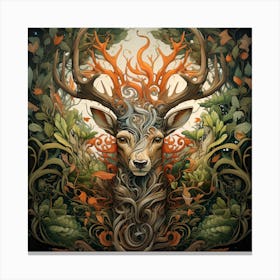 Deer Of The Forest Canvas Print