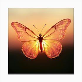 Butterfly At Sunset 5 Canvas Print