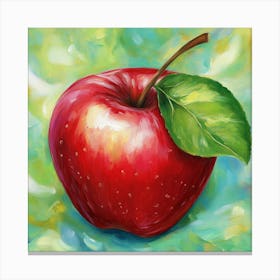 Red Apple Art Canvas Print