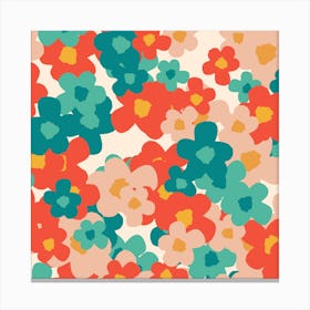 Floral Daisy Pattern Canvas Print