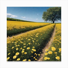 Yellow Field Canvas Print