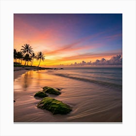 Sunset On The Beach 2 Canvas Print