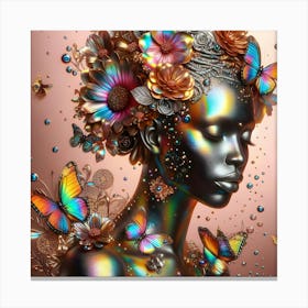 Holographic Woman 2 Canvas Print