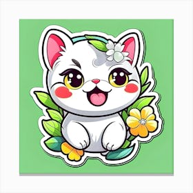 Kawaii Cat Canvas Print