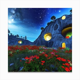 Elves In The Forest Canvas Print