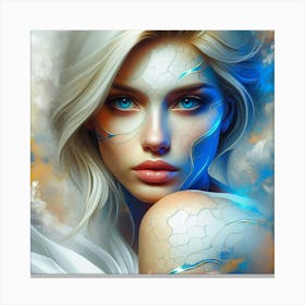 Beautiful Girl With Blue Eyes 2 Canvas Print