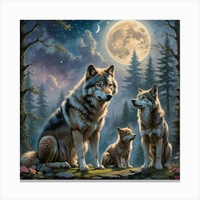 Wolf Family Canvas Print