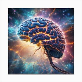 Brain In Space Canvas Print