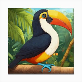 Cartoon Toucan Canvas Print