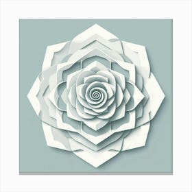 Minimalist, Flower of Roses 4 Canvas Print