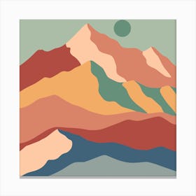 Abstract Mountain Landscape Canvas Print