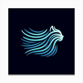 Blue Cat Logo Canvas Print