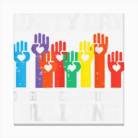 Together Against Bullying Orange Anti Bully Unity Day Kids Canvas Print