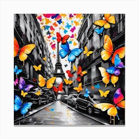 Butterflies In Paris 2 Canvas Print