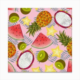 Summer Tropical Fruits Canvas Print