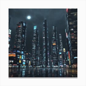 Quiet Night City Canvas Print