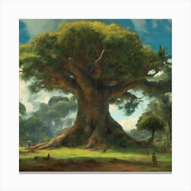 The Large Tree, Paul Gauguin 4 Canvas Print