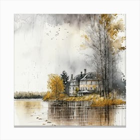 House On The Lake Canvas Print