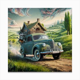 House On The Road Canvas Print