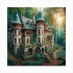 Fairytale House In The Forest Canvas Print