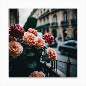 Flowers In Paris Photography (3) 1 Canvas Print