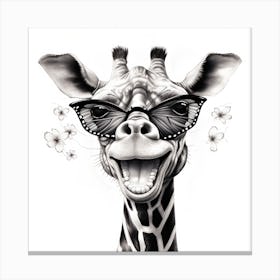 Giraffe With Sunglasses 1 Canvas Print
