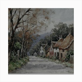 Thatched Cottages Canvas Print