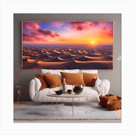 Sunset In The Desert 2 Canvas Print