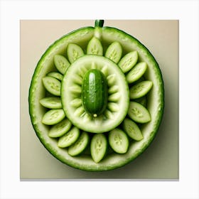 Sliced Cucumbers 2 Canvas Print