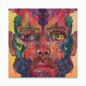 Psychedelic Face 1 Canvas Print