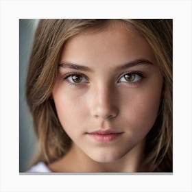 Close Up Portrait, Young Girl1 Canvas Print