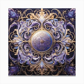 Purple And Gold Canvas Print