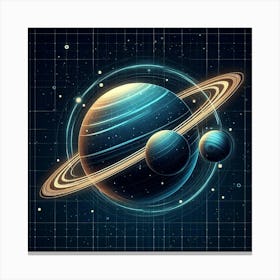 Retro Futuristic Elements,Retro Futuristic Background,Retro Futuristic Templates (14) Canvas Print