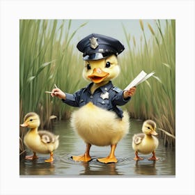 Duck Police 1 Canvas Print