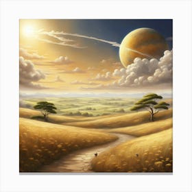 Landscape With A Path Canvas Print