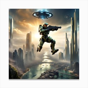 Halo Jump 1 Canvas Print