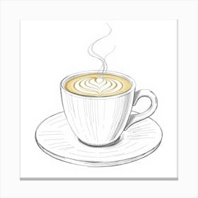 Coffee Cup With Steam 2 Canvas Print