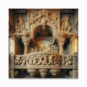 Ornate Interior Of A Church Canvas Print