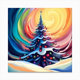 Rainbow Christmas Tree Canvas Print
