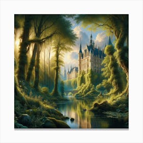 Castle In The Woods 6 Canvas Print