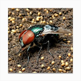 Flies Insects Pest Wings Buzzing Annoying Swarming Houseflies Mosquitoes Fruitflies Maggot (17) Canvas Print