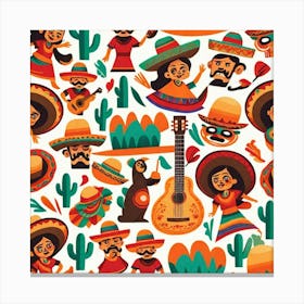 Mexican People 1 Canvas Print