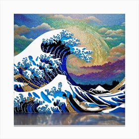 Iridescent Great Wave off Kanagawa Canvas Print