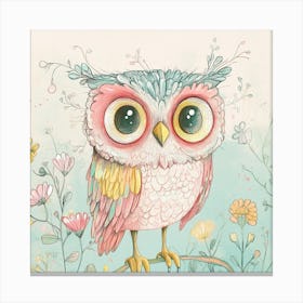 Owl On A Branch 5 Canvas Print