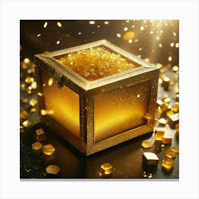 Golden box treasure Canvas Print